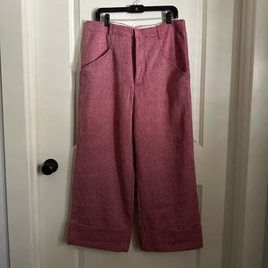 Free People, size 14, red woven material